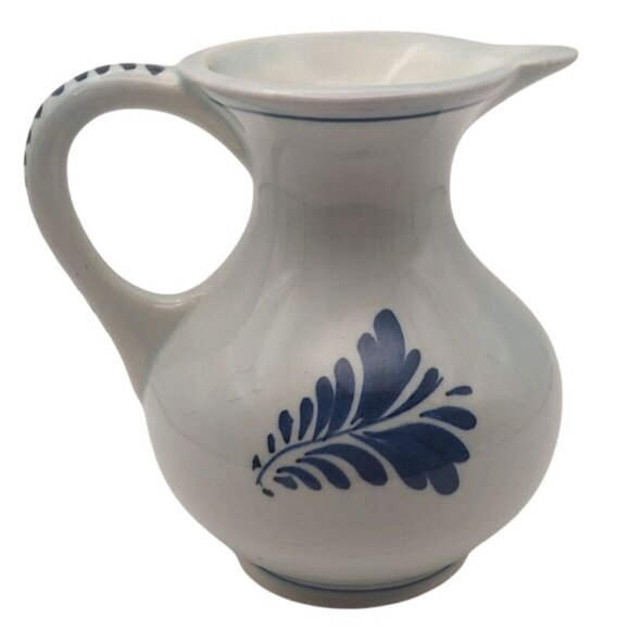 Vintage Delft Blue Handpainted Windmill Pastoral Ceramic Pitcher & Basin Holland - Picture 4 of 14